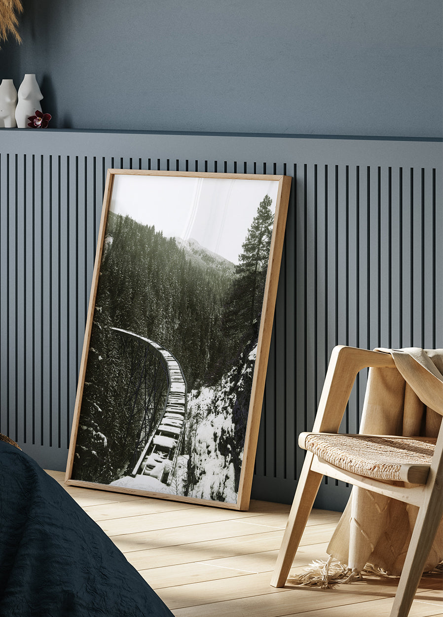 Poster Winter-Eisenbahn 