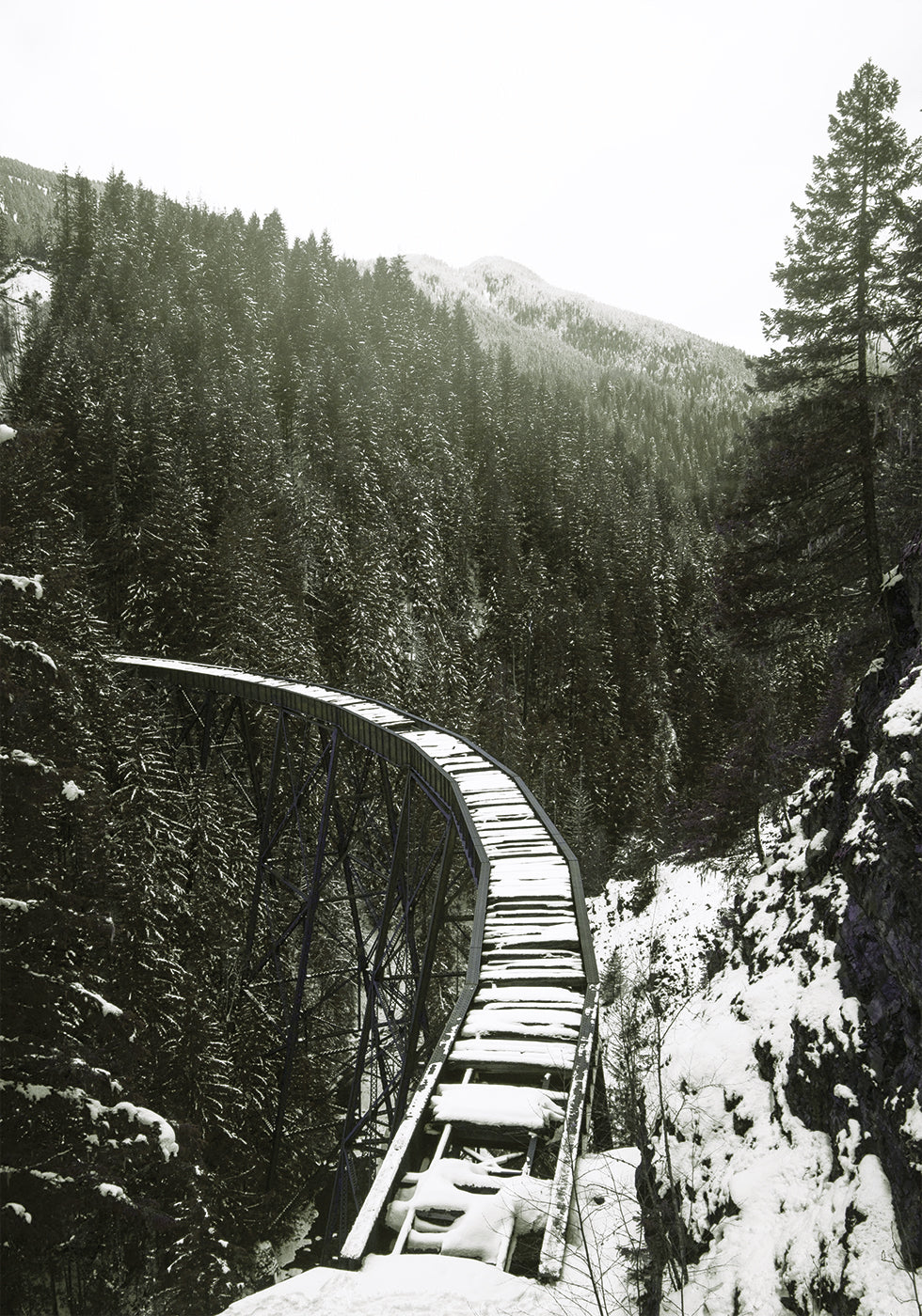 Poster Winter-Eisenbahn 