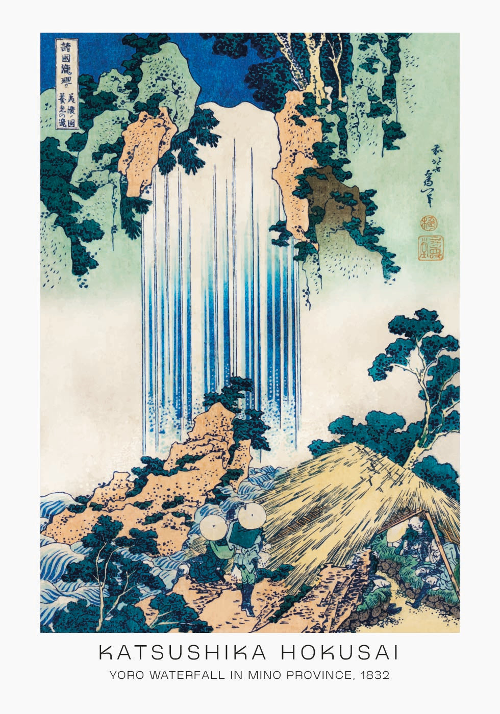 Yoro-Wasserfall von Katsushika Hokusai Poster