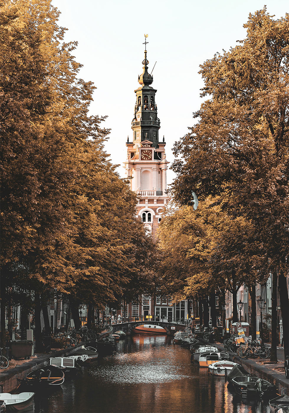 Poster Herbst in Amsterdam