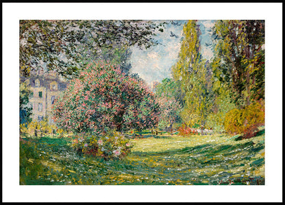 Die Landschaft des Parc Monceau von Claude Monet (1867) Poster