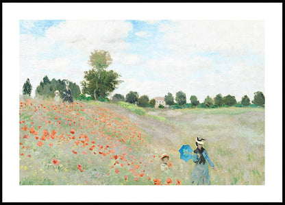 Das Mohnfeld 1873 Poster von Claude Monet