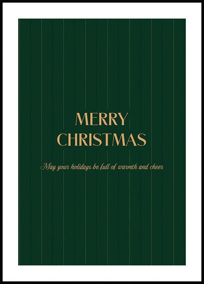 a merry christmas card with a green background