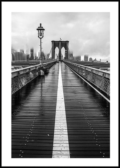 Poster Spaziergang durch die Brooklyn Bridge 