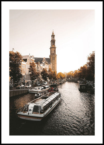 Poster Ruhiger Amsterdamer Kanal