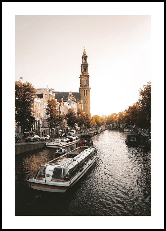 Poster Ruhiger Amsterdamer Kanal