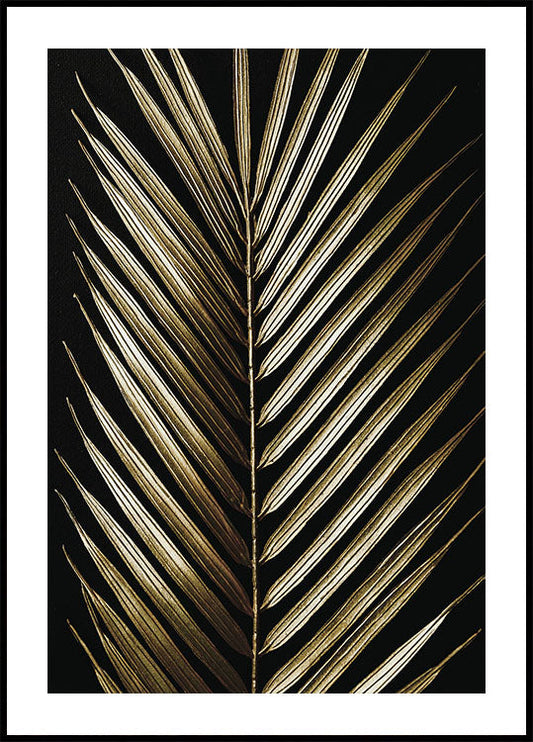 Golden Palm Leaf Poster