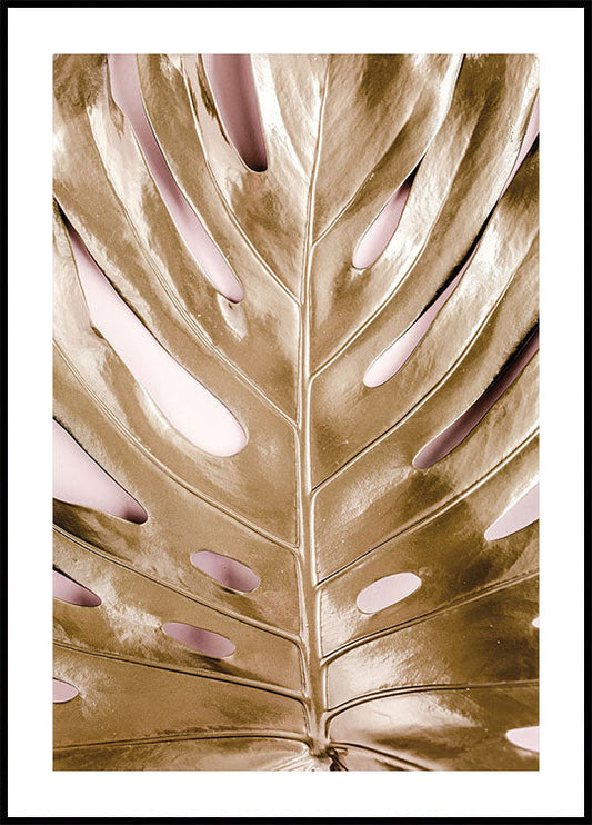 Golden Leaf Design Poster