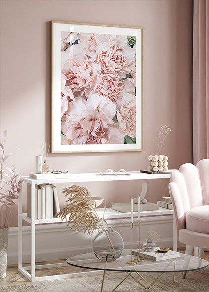 Pink Peony Bloom Poster