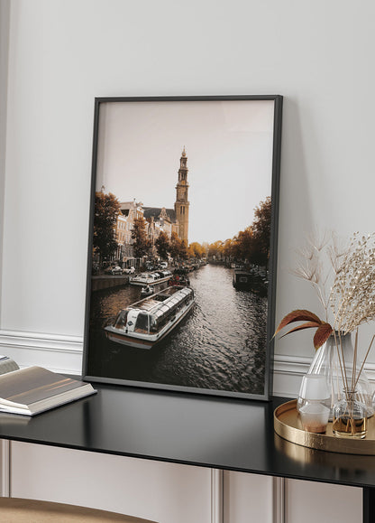 Poster Ruhiger Amsterdamer Kanal